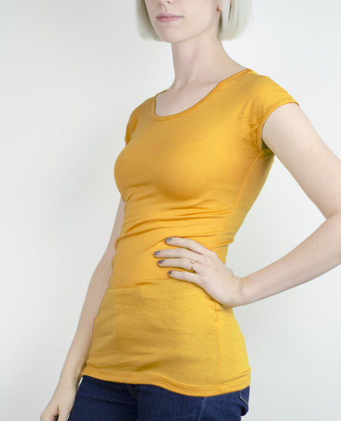 Cap Sleeve- Mustard